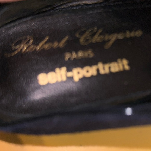 Robert Clergerie X Self Portrait Lopal Mules Loafers Suede Black 40/10.5 NWOB - Picture 11 of 12